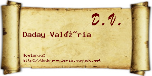 Daday Valéria névjegykártya